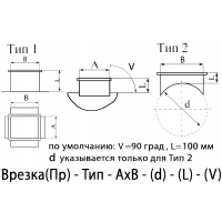Врезка прямоугольная из оцинкованной стали магазин в Уфе